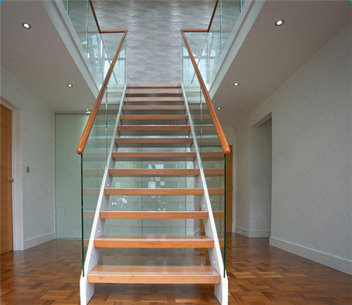 双钢板钢木直楼梯，YD-GMZ508