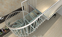 专利铝合金旋转楼梯 高档别墅酒店工程旋转楼梯 复式楼家居办公室装修用安全楼梯