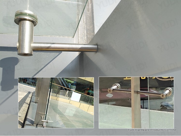 御迪铝扶手不锈钢立柱钢化玻璃护栏案例05